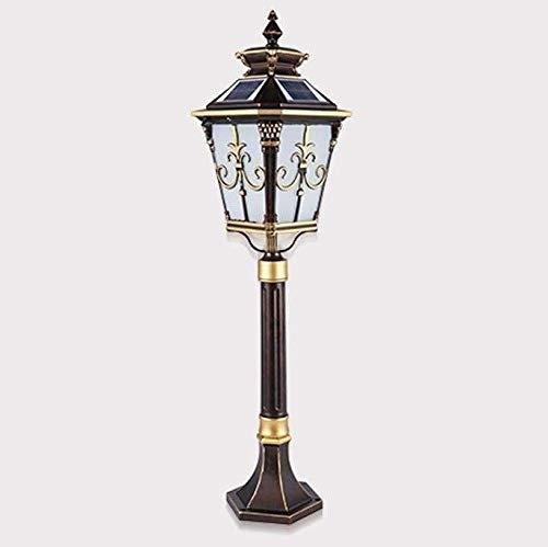 Lampe colonne solaire étanche à la pluie pour allée de villa