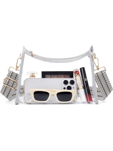 Image of Clear Bag for Stadium Events, Clear Purse Crossbody Stadium Bag | Transparent See Through Bag for Women, Stadium Approved Bag, For Concert Stadium Sport