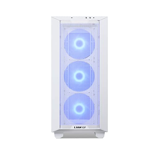 Image of Lian Li Aluminium Lancool Iii RGB Mid-Tower Computer Casei Gaming Cabineti Pc Cabinet-White|Support-Eatx /ATX /Micro /Mini ITX|Pre-Installed 3X140Mm Argb Front Fans&1X140Mm Pwm Rear Fan-G99.Lan3Rw.in