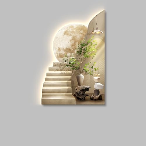 Décoration murale 3D LUVEQLSIT pour habiller et éclairer un couloir sombre