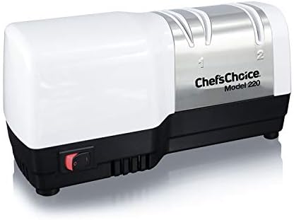 Bild 1 - CHEF\'S CHOICE 220 Elektrischer Messerschärfer, Schwarz, Weiß und Silber