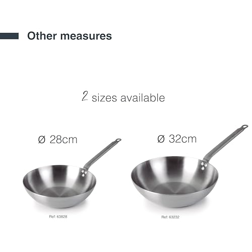 Wok Ferrum d.28 cm en fer robuste pour toutes plaques de cuisson