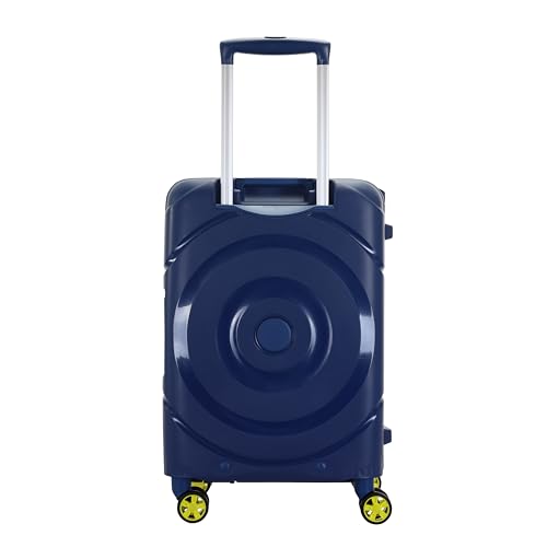 Image of American Tourister Polycarbonate Material Circurity Max 55 cm Small Hardside Cabin Suitcase with Xtrasecu 3-Point Locking System & Double Spinner 8 Wheels for Unisex - Deep Blue