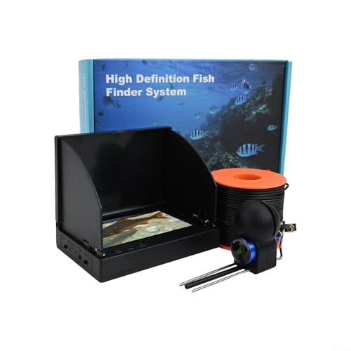 Buscador de peces, pantalla HD de 4.3 pulgadas de profundidad de 0.6 m-500 m, cámara submarina gran angular de 220° con lente impermeable IP68 para imágenes claras en agua fangosa con poca luz y pesca