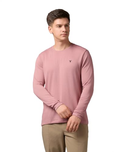 Image of TECHNOSPORT Men's Slim Fit Full Sleeve Round Neck T-Shirt, Double Cool Quick Dry Moisture Wicking Stretchable Sports Gym and Casual Wear