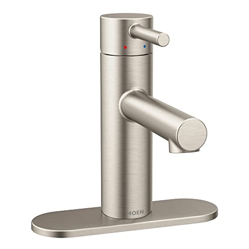 Moen Align Brushed Nickel One-Handle High-Arc Bathroom Faucet With Drain Assembly, 6190Bn #TOP2