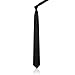LUTHER PIKE SEATTLE Mens Ties – Formal Neckties for Men, Standard & Skinny Styles | Soft, Wrinkle-Resistant Solid Color Ties for Men – Business, Weddings & Office - Black