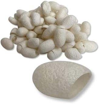 Chezi 1 OZ 100% Pure Mulberry Silk Worm Cocoons Ball (80-110 Pieces) - Perfect for Making Jewelry, Silk Hankies, Wet Felting, Needle Felting and Cleanse Facial Exfoliation image 4