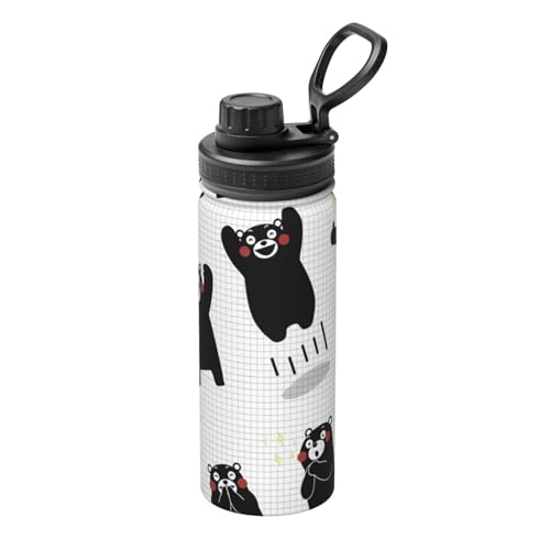Zateem 水筒 500ml 人気 くまモン 保温水筒 軽量タイプ ステンレススチール ウォーターボトル コーヒー携帯 真空断熱 二重構造 漏れない 大人 子供用 18オンス 贈り物 ギフト