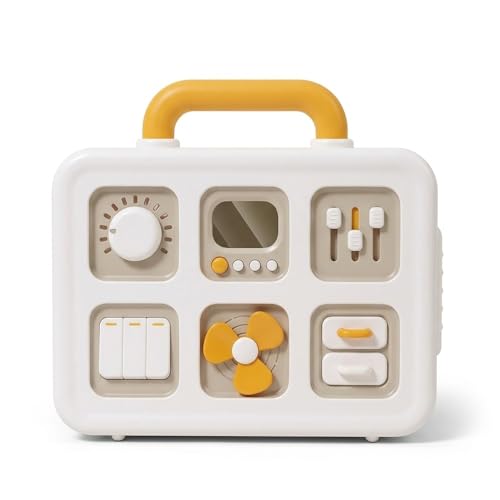 Image of Montessori Busy Board for Toddlers 1-3 Years, Portable Sensory Activity Board Skills Learning Toy, Travel Toy for Toddlers Boys Girls