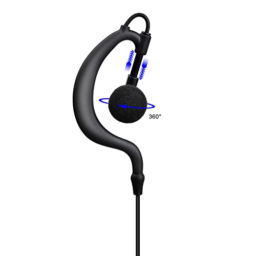 UAYESOK G Shape Walkie Talkie Earpiece with Mic Earhook Two Way Radio Multi Pin Headset with PTT Microphone for Sepura STP8000 STP9000 STP8238 (TETRA) SC20 SC21 Security Bodyguard Police Radio - Image 4