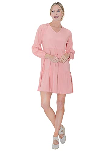 Robe à manches longues col en V respirante et fluide Miss Lavish London XXL