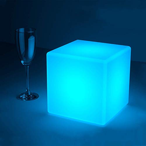 LOFTEK LED Light Cube:RGB 16 Colors Cool Cosmic Cube Lights with Remote Control, MCU Tesseract Mood Lamp, IP65 Waterproof and USB Charging Beside Desk Lamp, Perfect for Kids Nursery and Toys (7 inch)