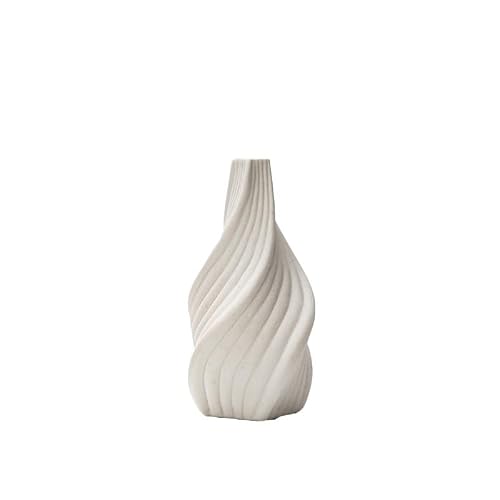 Gfhtrely A Vase Simple Flower Rrangement Conical Vertical Pattern Ceramic Vase European Style High-End Home Soft Decoration Ornaments Flower(,S)