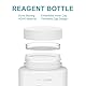 stonylab Weithals-Reagenzflasche mit Enghals, HDPE-Schraubverschluss, Laborbedarf, 2er Pack, 500 ml Kapazität, Langlebig und Chemikalienbeständig