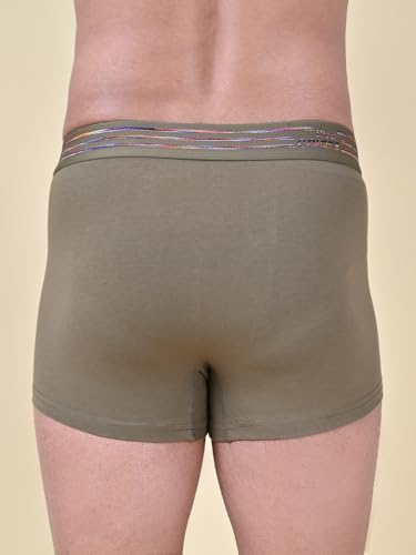 Image of Rupa Colors Solid Trunk for Men, Cotton Blend, Outer Elastic, Regular Fit, Pack of 1