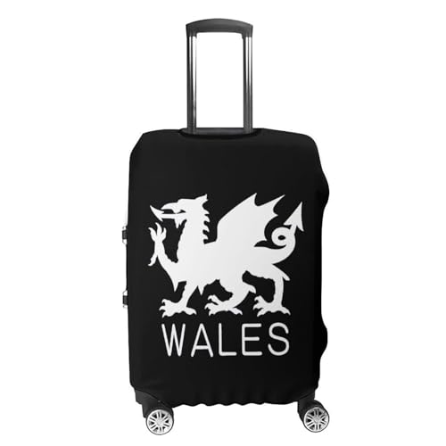 Wales Welsh Flag Travel Luggage Cover for Suitcase 19-32 Inches Elastic Washable Baggage Protector4