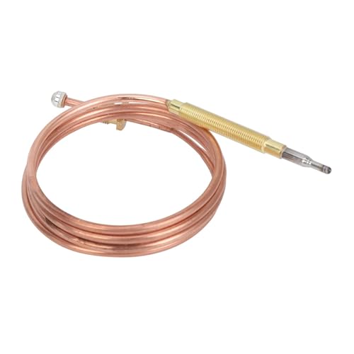 Gas Stove Pilot Thermocouple, 35.4Inch Universal Gas Thermocouple Kit with 5 Nuts Temperature Probe Sensor for Space Heater Ovens Fireplace