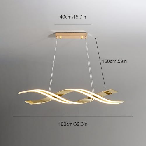 Plafond d'éclairage à LED de luxe et lampe suspendue moderne d'îlot