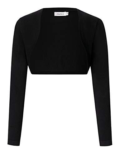 Clearlove Damen Bolero Langarm Strickjacke Festlich Schulterjacke Kurz...