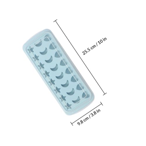 Bandeja de silicona para cubitos de hielo azul con formas miniatura 2