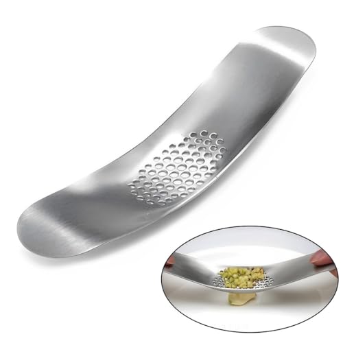 WeddHuis Tritaaglio Spremiagli in Acciaio Inox Utensile da Cucina per Preparazione Aglio