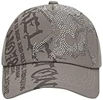 Scisuittech Y2k Accessories Hats Skull Rhinestones Hats for Men and Women Brown