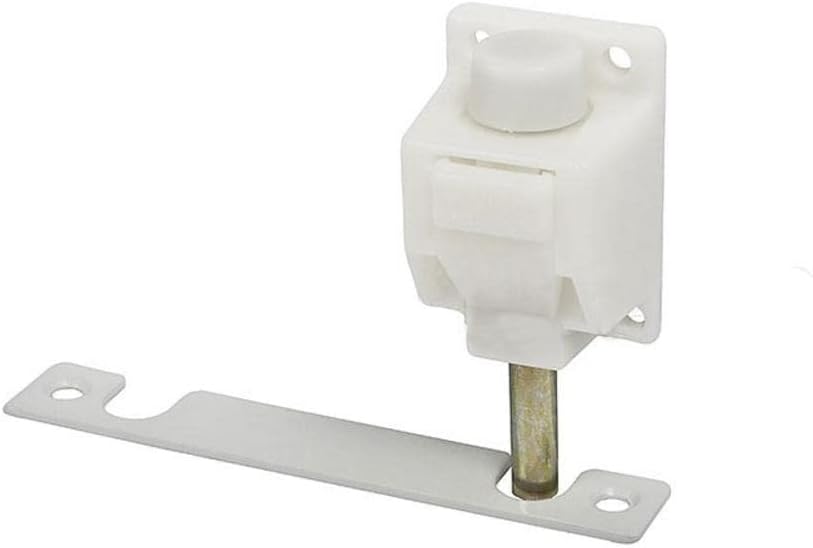 Truth Hardware Foot Operated Patio Door Lock and Keeper - White