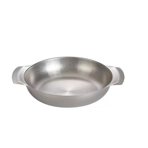 RAAKIMO 寄せしゃぶ鍋 ステンレス レトロ 寄せ鍋 しゃぶしゃぶ鍋 卓上鍋 すき焼き鍋 シーフード鍋 ノンスティック鍋 皿 器 インスタントラーメン鍋 グラタン皿 干鍋(ガングォ) 焼き皿 対応熱源:IHクッキングヒーター、ガスコンロ、電熱コンロ、ハ