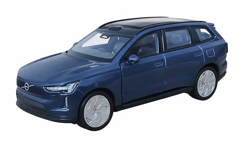Volvo EX90 - Modelo de coche de metal, 12 cm, con retirada, modelo Welly, juguete de regalo, 3 variantes, 33 (azul metalizado) Volvo EX90 - Modelo de coche de metal, 12 cm, con retirada, modelo Welly, juguete de regalo, 3 variantes, 33 (azul metalizado)