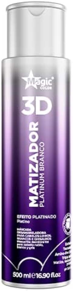 Matizador 3D Platinum Branco500Ml, Magic Color