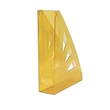 OFFICE PRODUCTS 21215511-07 - Organizador de documentos con diseño moderno (10 unidades) A4. Color: naranja transparente. Calado. Plástico de alta calidad. Irrompible.