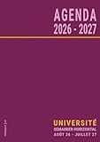  A4 Agenda 2026 2027 Semainier: Année Universitaire Scolaire de Août 26 à Juillet 27, Hebdomadaire Horizontal et Mensuel pour l’université / Fac / Faculté, Français Rose