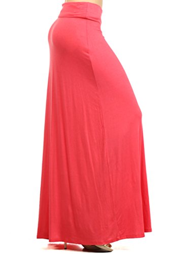 Elegant High-Waisted Maxi Skirt for Every Occasion Coral 3XL2