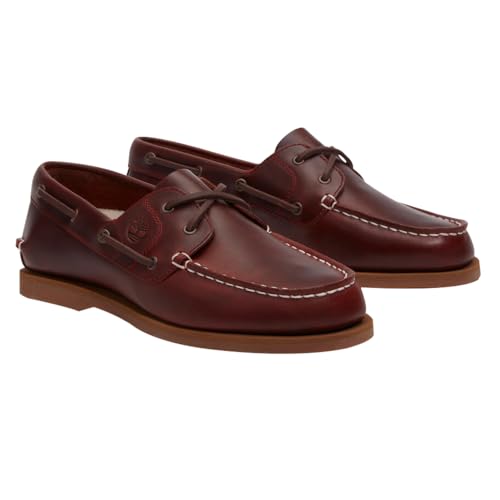 TIMBERLAND A2Q9X classic boat burgundy full grain marrone scarpe donna mocassini lacci 39