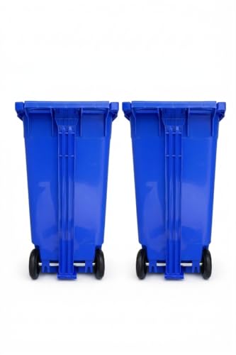 Image of ARISTO Plastic Wheel Pedal Garbage Waste Dustbin 65 LTR BLUE&BLUE (COMBO)