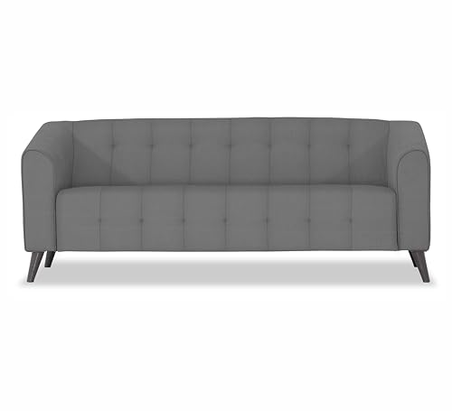 Image of Adorn India Mystic 3 Seater Sofa (Grey) (3 Year Warranty)