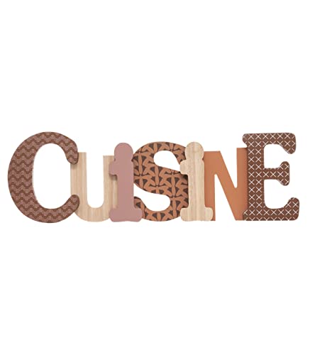 Atmosphera - Objet déco Mot à poser CUISINE en Bois 47 x 15 cm