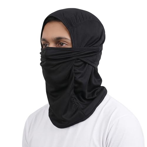 Image of UV-Protected Full Face Mask for Men and Women, Breathable Helmet Liner, Sweat Absorbing, Odour-Free, 4-Way Stretch, Sun & Dust Protection - Perfect for Bike Riding