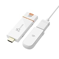 j5create ScreenCast 4K Max Wireless Display Adapter für 4K-UHD-Streaming von Video und Audio von Mobilgeräten/Tablets/Laptops, unterstützt AirPlay, Miracast und Chromecast (JVAW76MAX)