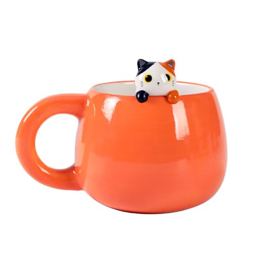 I-TOTAL® - Tasse en céramique avec animal en céramique sur le bord,...