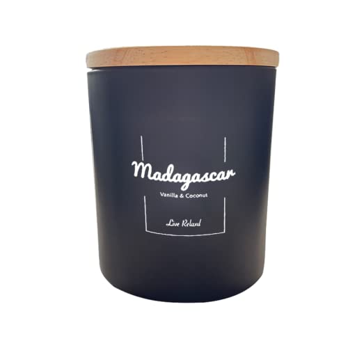 Relaxd Premium Vanilla & Coconut Scented Natural Soy Wax Candle (Madagascar), Large, Long Lasting Aromatherapy Essential Oil Candles #TOP25