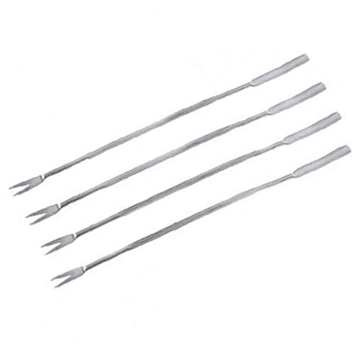 Lankater 4pcs Stainless Steel Seafood Forks, Lobster Shellfish Forks, Walnut Needle Fruit Fork Kitchen Gadgets Seafood Tools