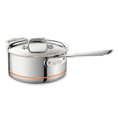 Comparison: Best All Clad Copper Core Stainless Steel Cookware 5 All-Clad Copper Core 5-Ply Stainless Steel Sauce Pan 3 Quart Induction Oven Broiler Safe 600F Pots and Pans, Cookware Silver