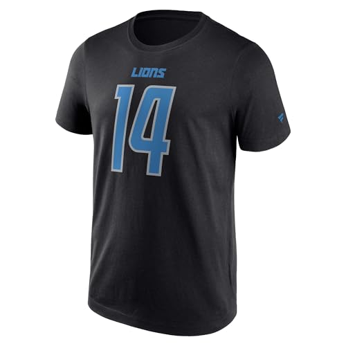NFL Detroit Lions Name and Number Graphic Amon-Ra St. Brown #14 T-shirt noir, Noir , M
