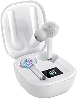 AFXMATE Wireless Bluetooth Earphones, Bluetooth 5.1 Wireless Earbuds with Noise Canceling Mic,35H Playtime,Mini Charging Case,IPX5 Waterproof HiFi Stereo Headphones Compatible with iPhone and Android