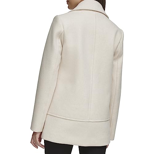 Kenneth Cole Women's Double Breast Notch Collar Button Details Wool Coat4