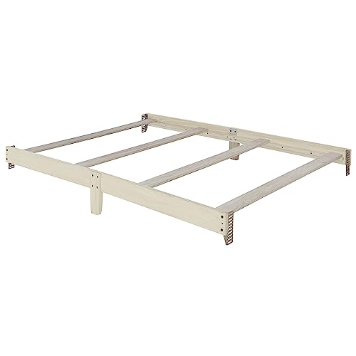 Image of Dream On Me Universal Crib to Full Size Bed Conversion Kit, Solid Wood Bed Rails for Select Convertible Cribs, Strong & Stable Support, Wire Brushed Finish