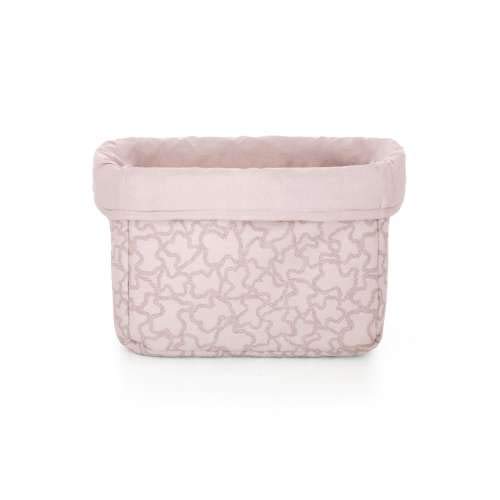 TOUS BABY - Cesta Infantil de la colección Home Kaos para organizar accesorios y juguetes de tu Bebé. (33x21x20 cm) (Rosa)