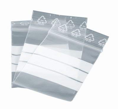 Sachets plastiques avec fermeture par pression 180 x 250 mm champ blanc pour inscription Transparent 1000 Stück